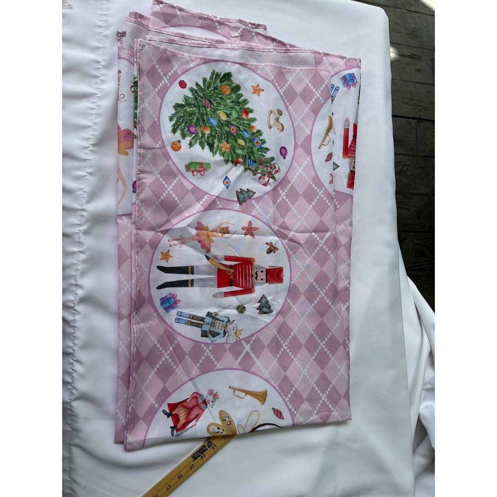 Horaldaily‎ Christmas Dinner Decor Nutcracker Pink Holiday Tablecloth